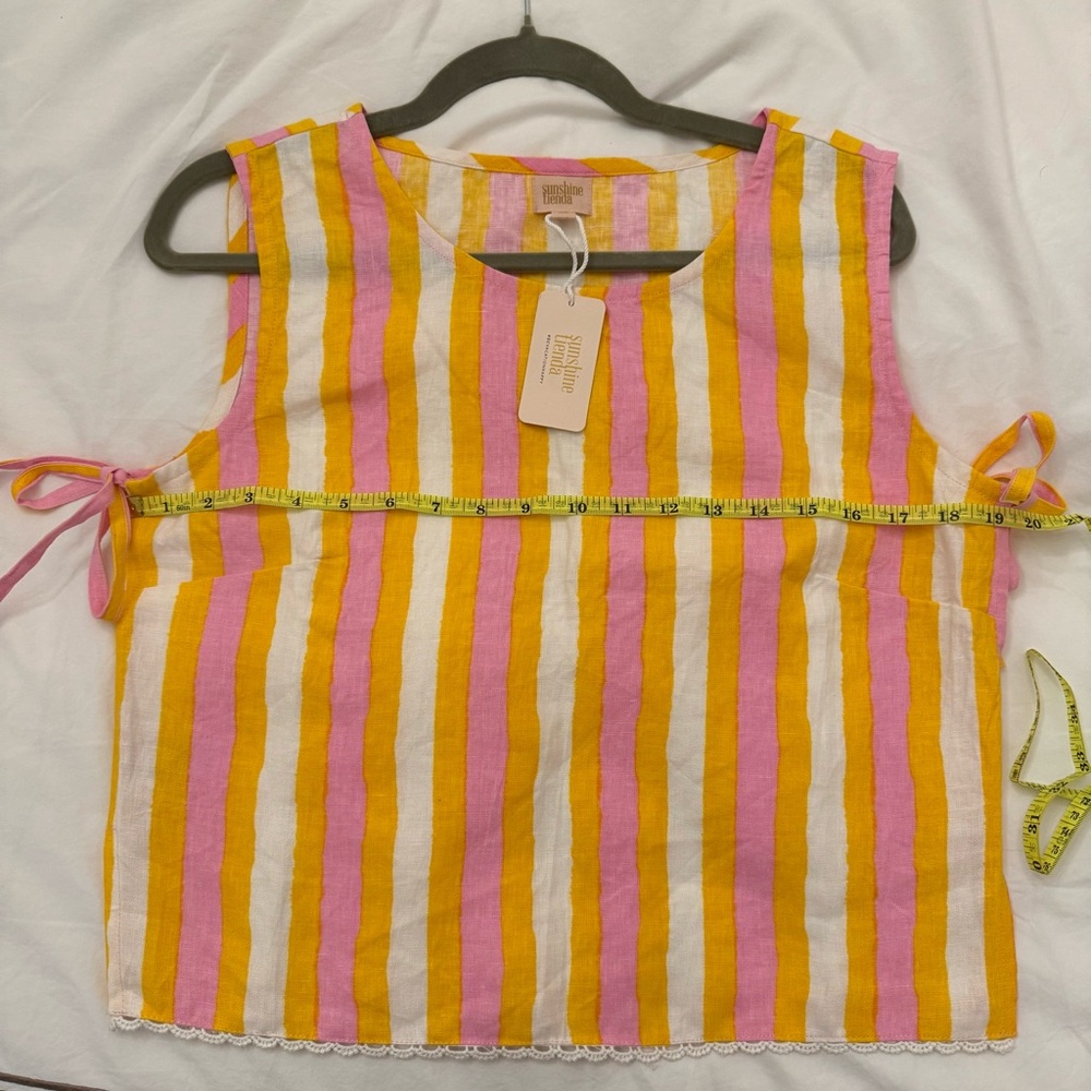 Women’s Pink and Yellow Striped Two-Piece Set - Picture 8 of 11